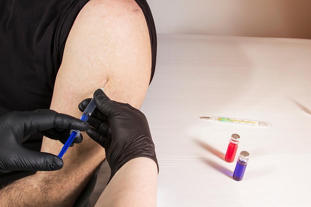 person getting vaccine