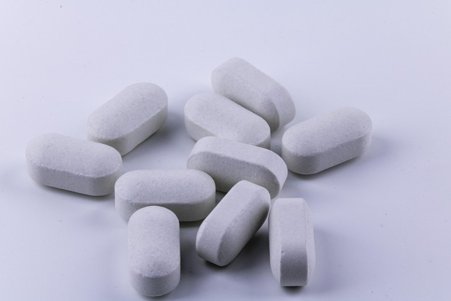 pills on a white background