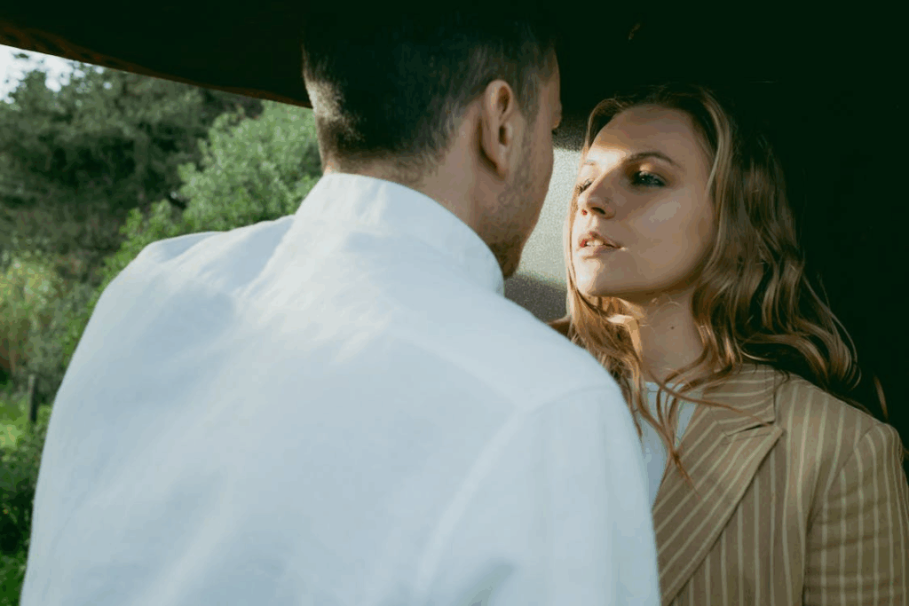 A Couple Looking at Each Other