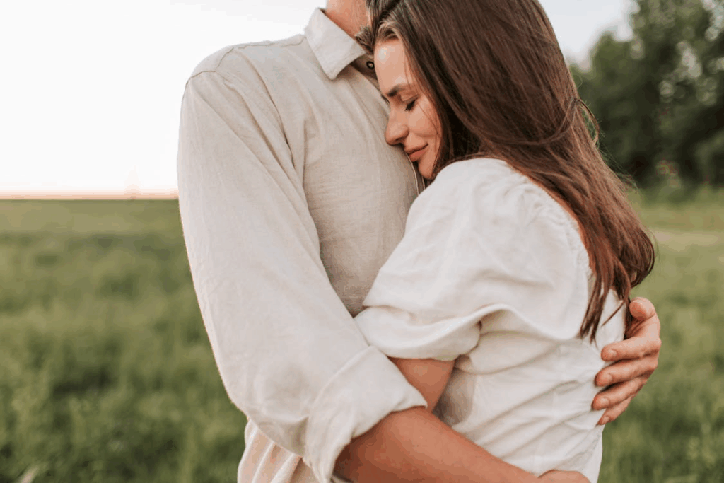 A Couple Hugging Each Other