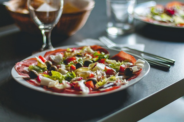 a plate of salad