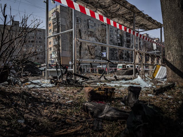 city in ruins after war