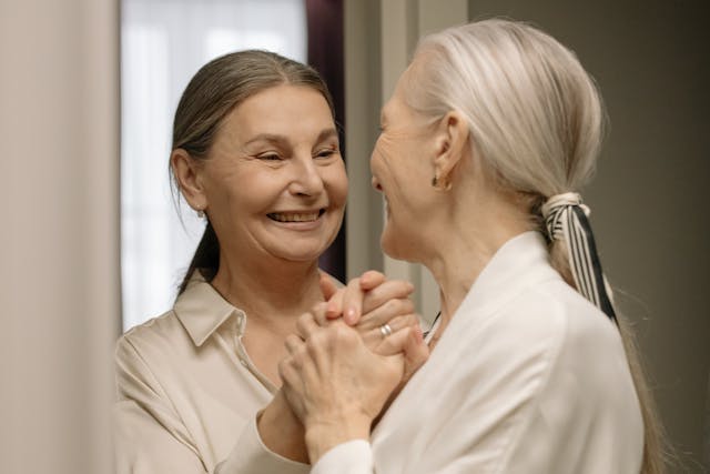 two graying ladies