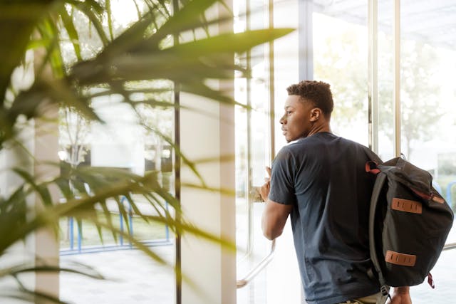 Student entering university
