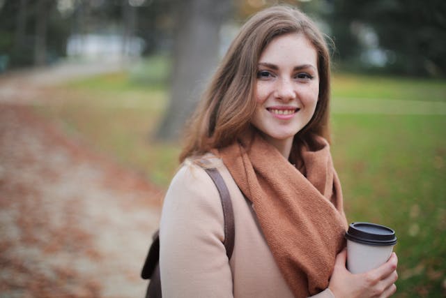 young woman in the park