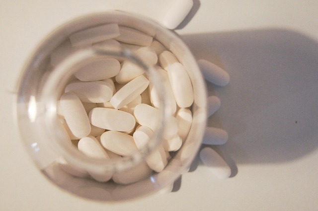 pills in a glass