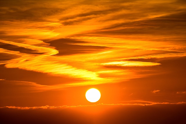 the sun and clouds