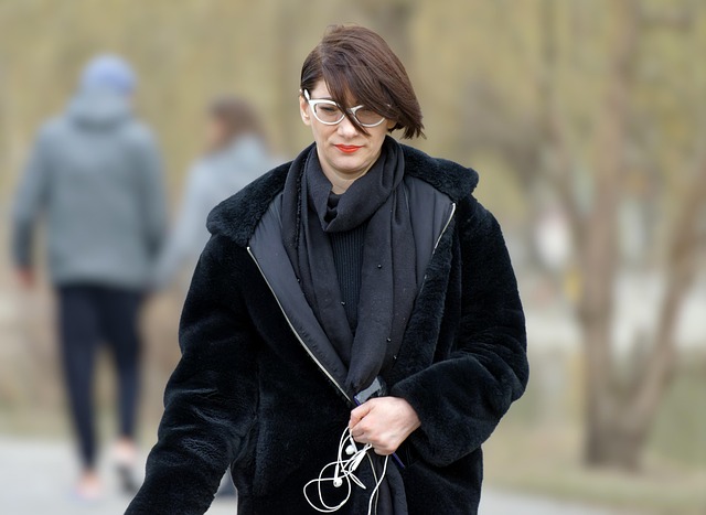 woman walking down the street