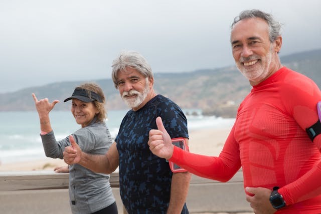 Three elderly people