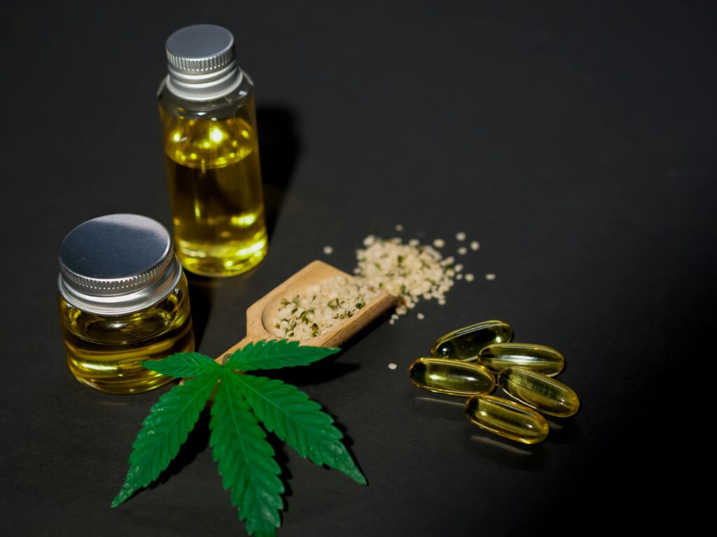 Photo of Marijuana Edibles on Dark Background
