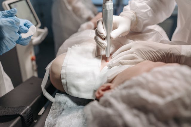 man undergoing surgery