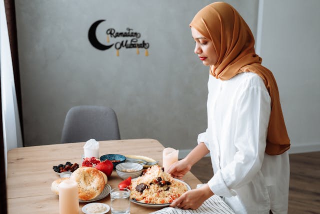 woman preparing a meal 