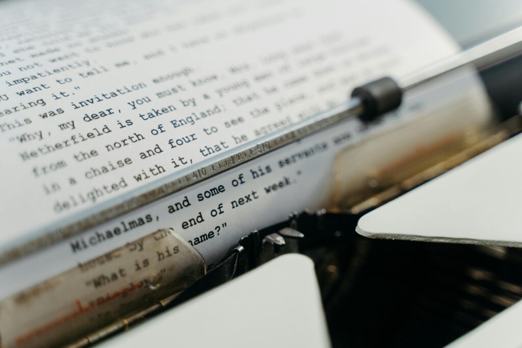 Close Up Shot of a Typewriter