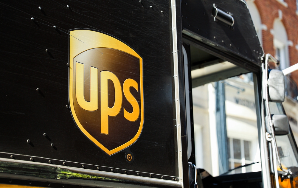 chicago, IL, USA, Nov. 7, 2023, UPS delivery truck parked on a suburban street, symbolizing efficient logistics and reliable package delivery