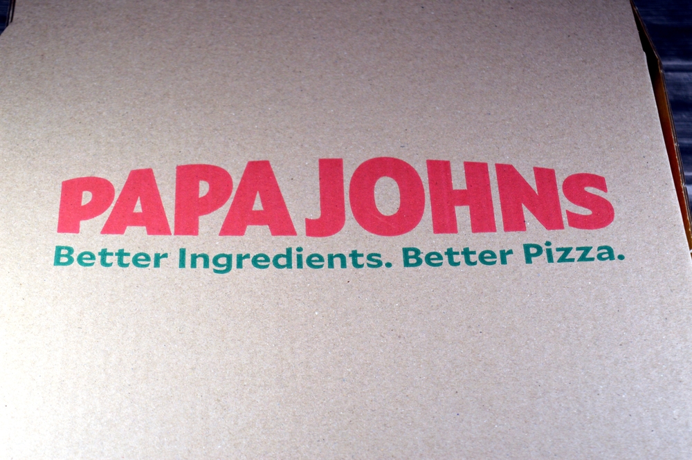 Cairo, Egypt, April, 1 2025: Papa John's Pizza, an American pizza restaurant chain. As of 2023, it is the fourth largest pizza delivery restaurant chain in the United States, Papa John's International