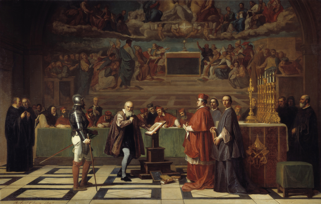 Galileo before the Holy Office
https://commons.wikimedia.org/wiki/File:Galileo_before_the_Holy_Office_-_Joseph-Nicolas_Robert-Fleury,_1847.png