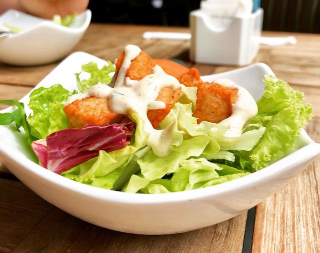 a salad on a table