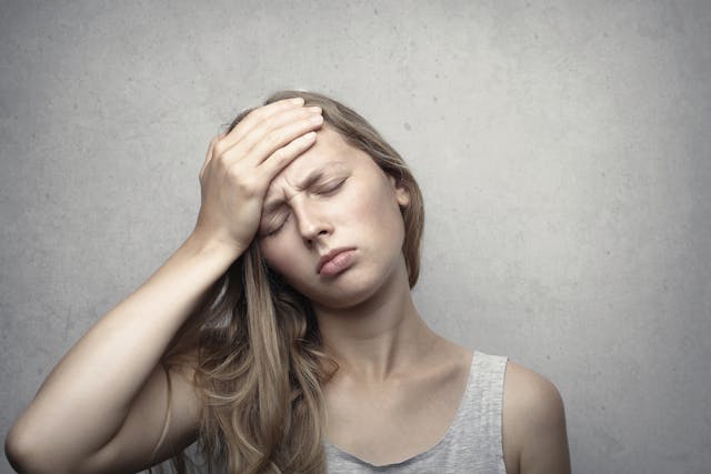 woman with a fever