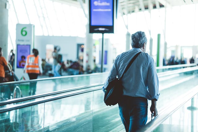 man in airport