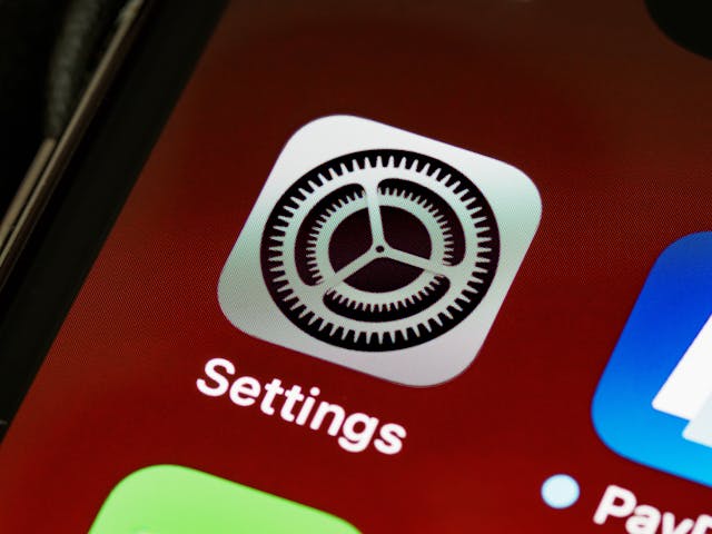 settings icon on a phone