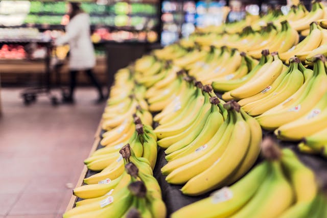 bananas on shelf
