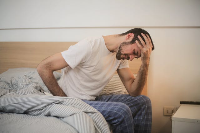 man in pain