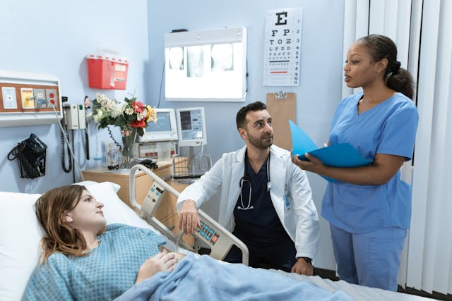 person in hospital