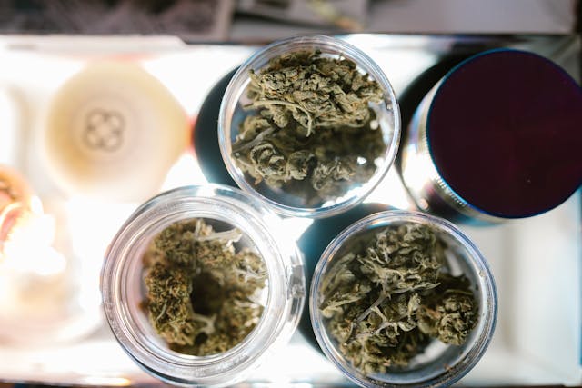 jars of cannabis