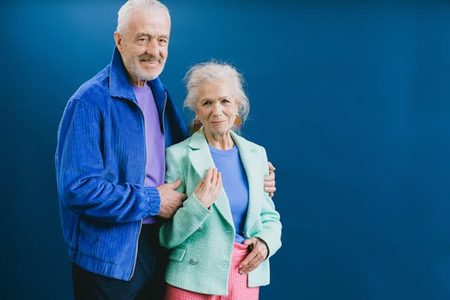 An elderly couple