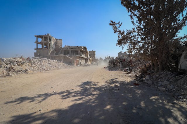 rubble from war