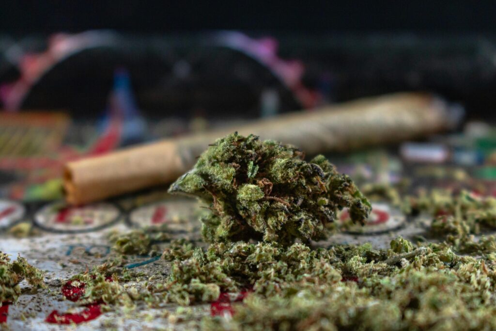 Green Kush in Close-Up Photography