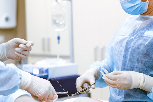 Surgeons performing an operation