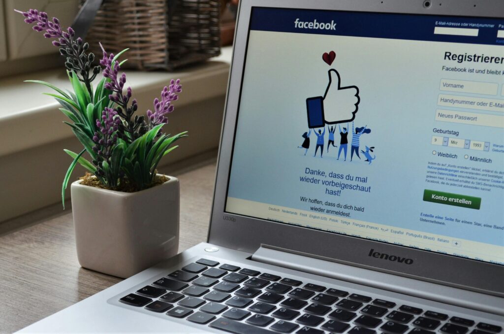 Photo of Laptop Near Plant

