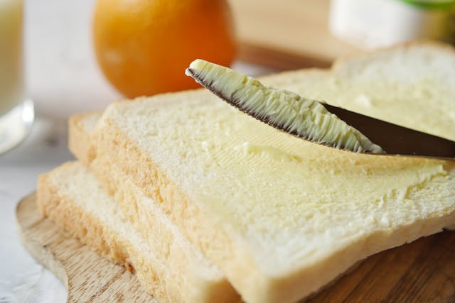 butter on bread