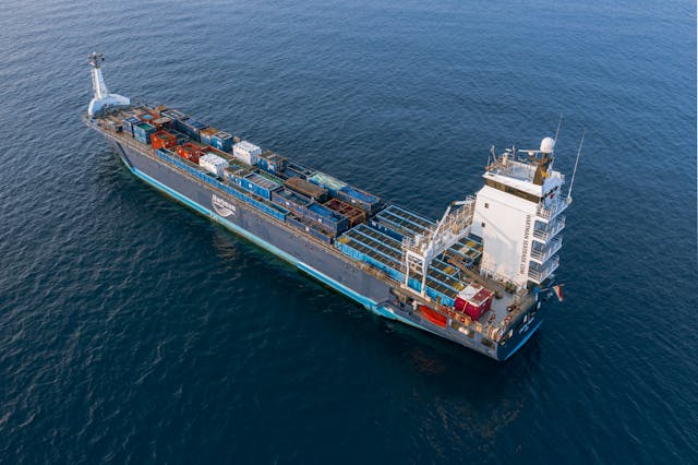 A cargo vessel 