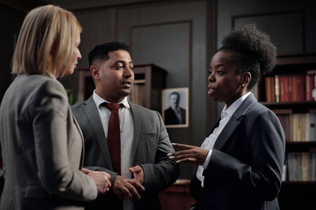 Lawyers having a meeting