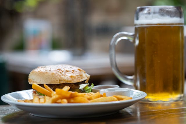 Burger and beer