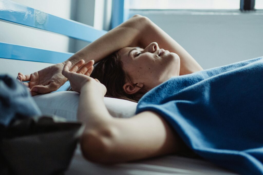 Woman Sleeping in Her Bed