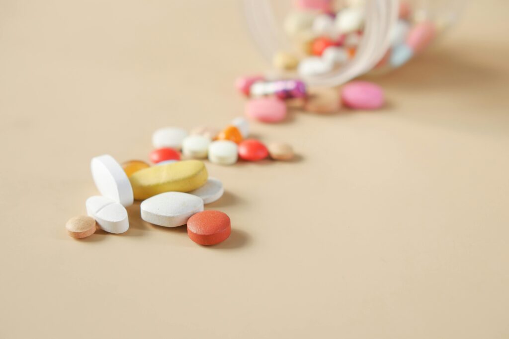 Close up of Colorful Pills