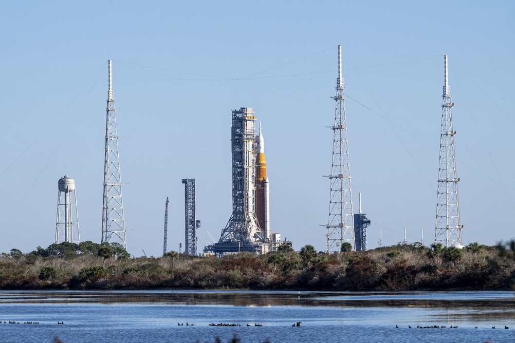 Artemis 2 on the launchpad Merritt Island 2-23-2026