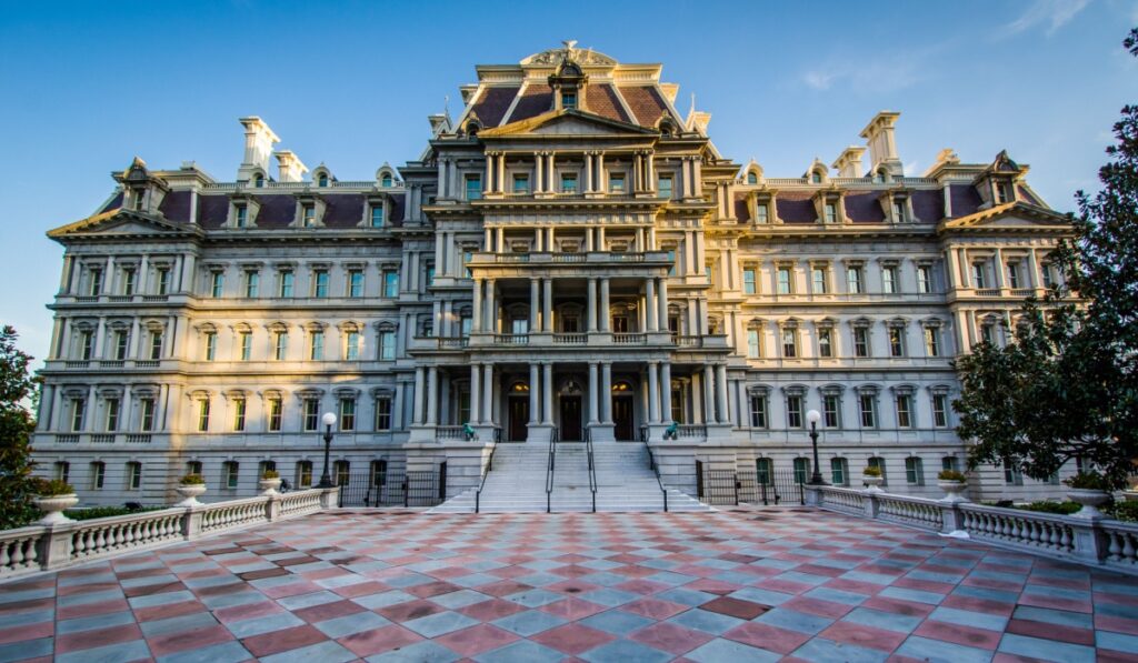 The Eisenhower Executive Office Building in Washington, DC.