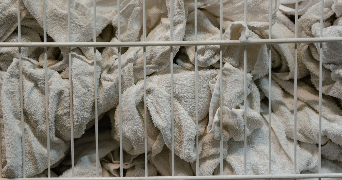 White towels neatly folded in a basket, perfect for household or cleaning themes.