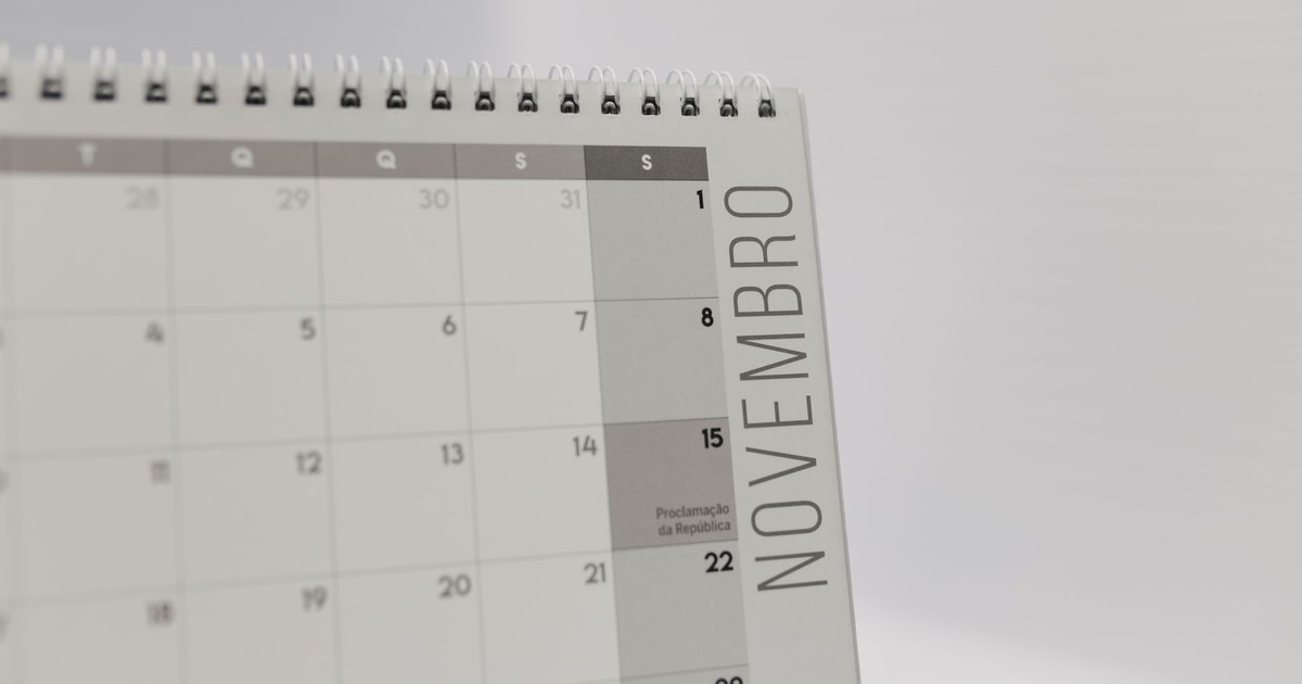 Close-up image of a November calendar page, featuring a minimalist design.