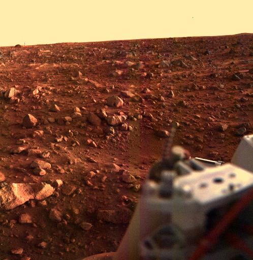Sunset image taken by Viking 1 (1976). Image Credit: NASA