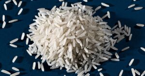 Basmati rice bunch heap white